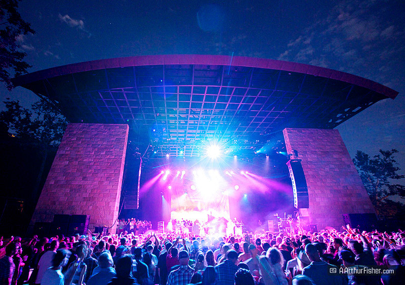 Santa Barbara Bowl Pavilion during a reggae concert Santa Barbara Bowl Pavilion during a reggae concert
