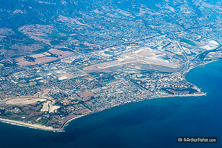 Aerial of UCSB and Isla Vista, CA