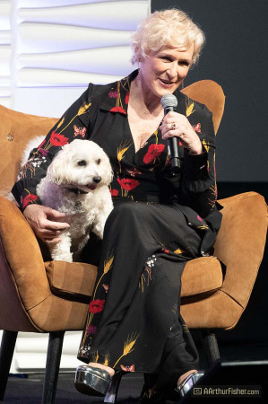 Glenn Close with her dog, Pip