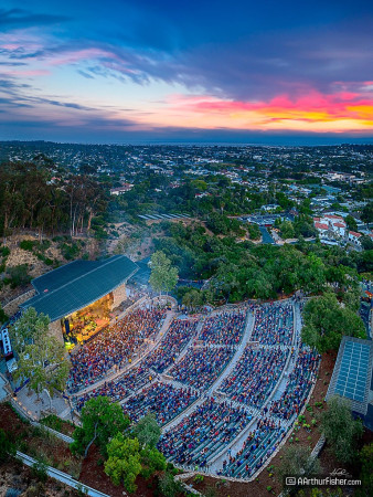 Santa Barbara Bowl Aerial Concert at Sunset